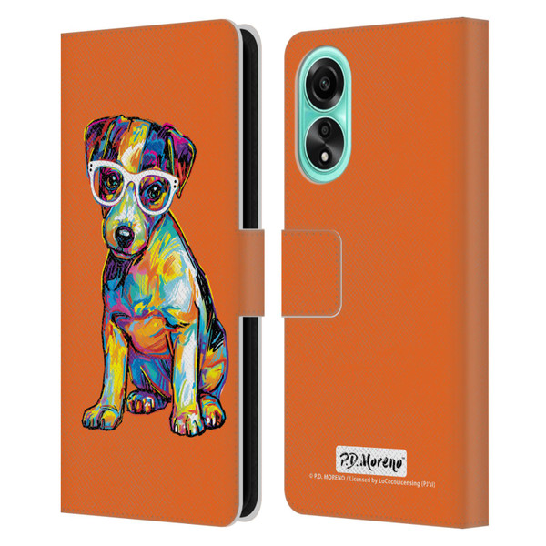 P.D. Moreno Dogs Jack Russell Leather Book Wallet Case Cover For OPPO A78 4G