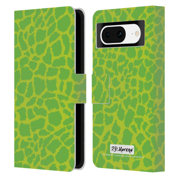 P.D. Moreno Patterns Lime Green Leather Book Wallet Case Cover For Google Pixel 8