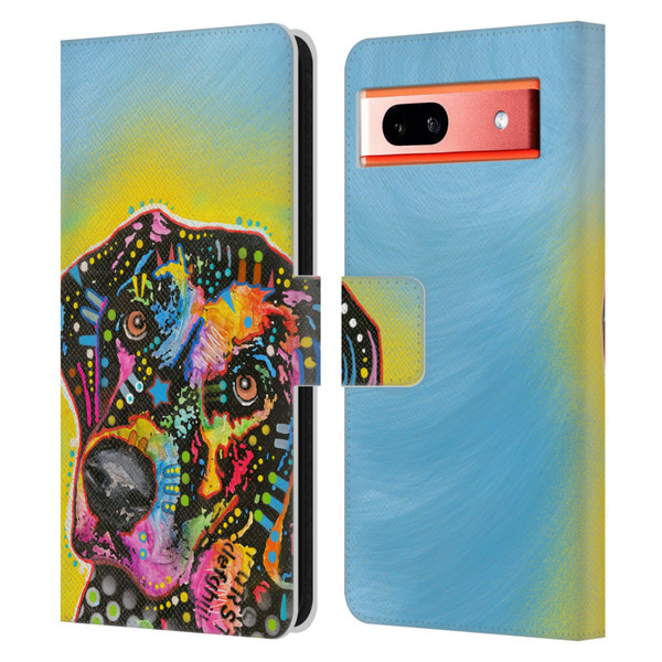 Dean Russo Dogs Labrador Leather Book Wallet Case Cover For Google Pixel 7a