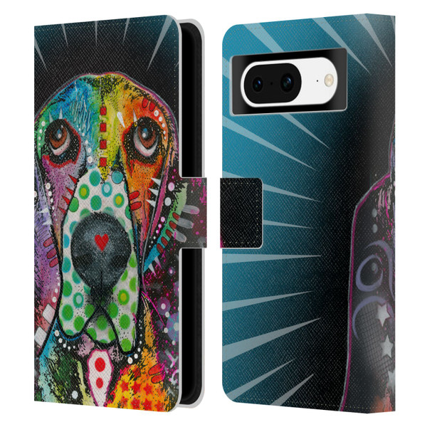Dean Russo Dogs Hound Leather Book Wallet Case Cover For Google Pixel 8