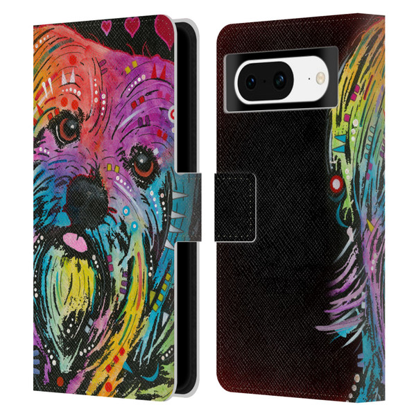 Dean Russo Dogs Yorkie Leather Book Wallet Case Cover For Google Pixel 8