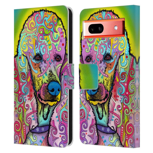 Dean Russo Dogs 3 Poodle Leather Book Wallet Case Cover For Google Pixel 7a