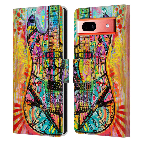 Dean Russo Pop Culture Guitar Leather Book Wallet Case Cover For Google Pixel 7a