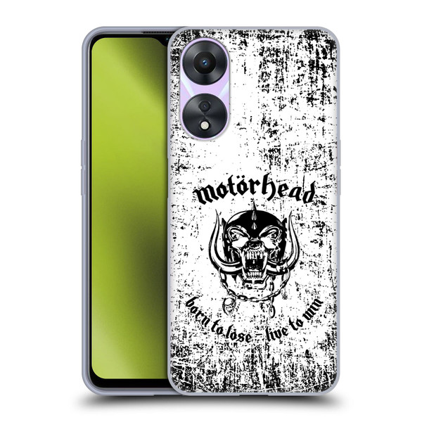 Motorhead Logo Born To Lose Live To Win Soft Gel Case for OPPO A78 4G