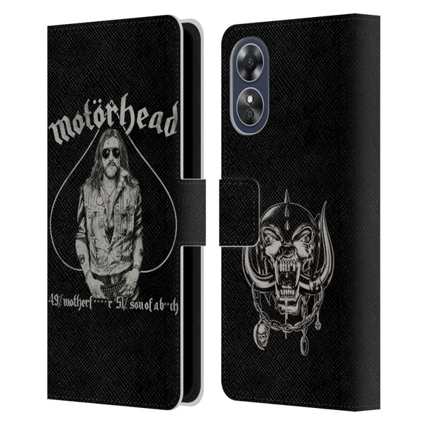Motorhead Graphics Ace Of Spades Lemmy Leather Book Wallet Case Cover For OPPO A17