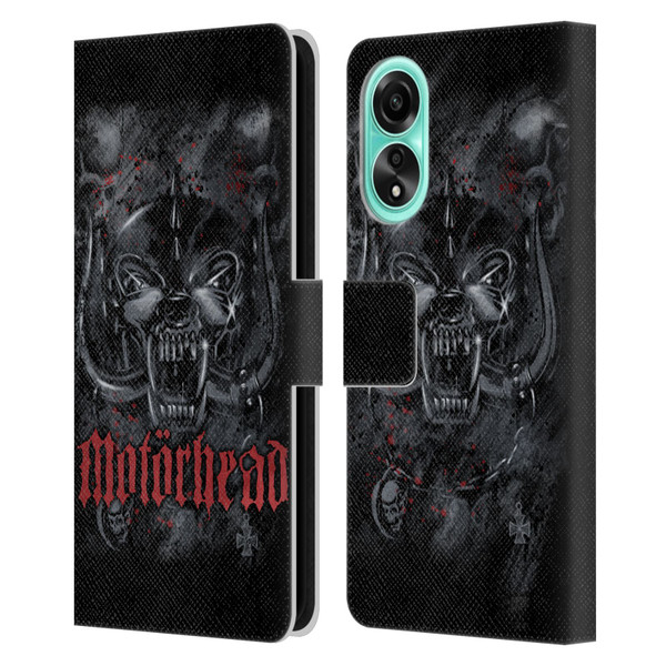 Motorhead Graphics Deathstorm Leather Book Wallet Case Cover For OPPO A78 4G