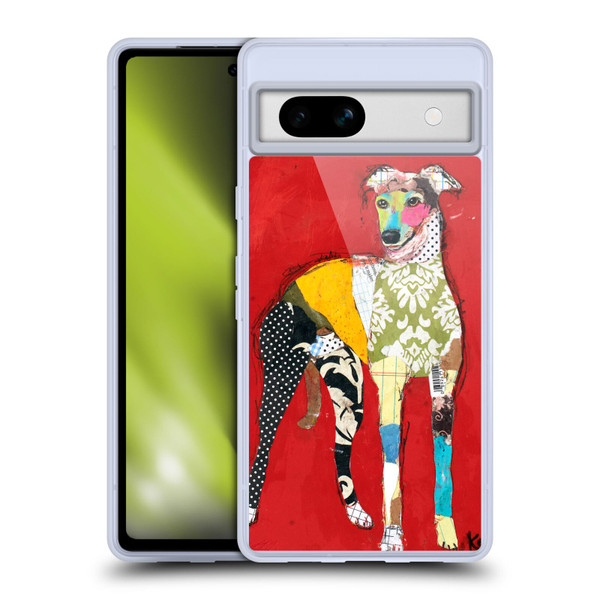 Michel Keck Dogs 2 Greyhound Soft Gel Case for Google Pixel 7a