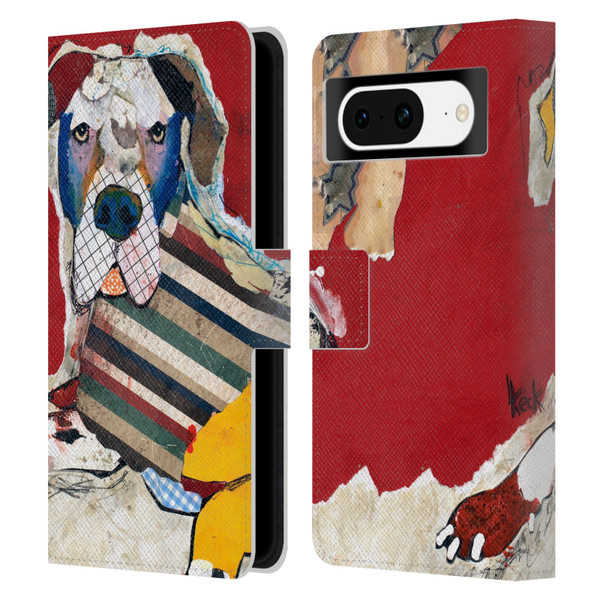 Michel Keck Dogs 2 Great Dane Leather Book Wallet Case Cover For Google Pixel 8