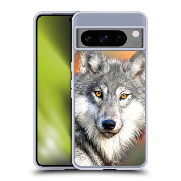 Aimee Stewart Animals Autumn Wolf Soft Gel Case for Google Pixel 8 Pro