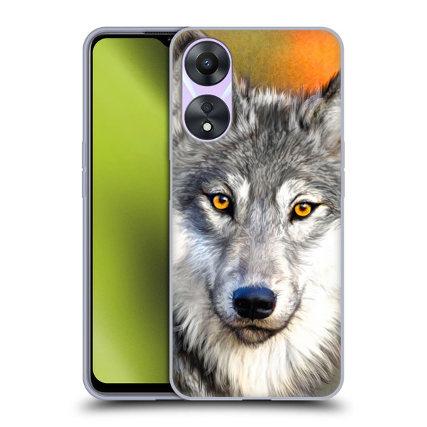 Aimee Stewart Animals Autumn Wolf Soft Gel Case for OPPO A78 5G