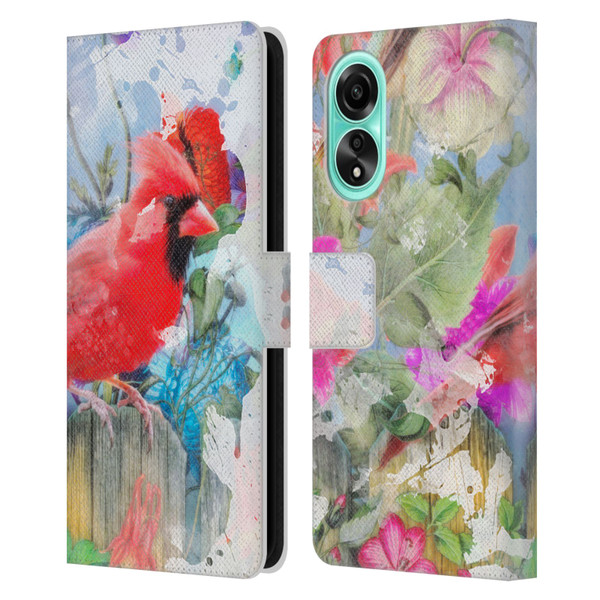 Aimee Stewart Assorted Designs Birds And Bloom Leather Book Wallet Case Cover For OPPO A78 4G