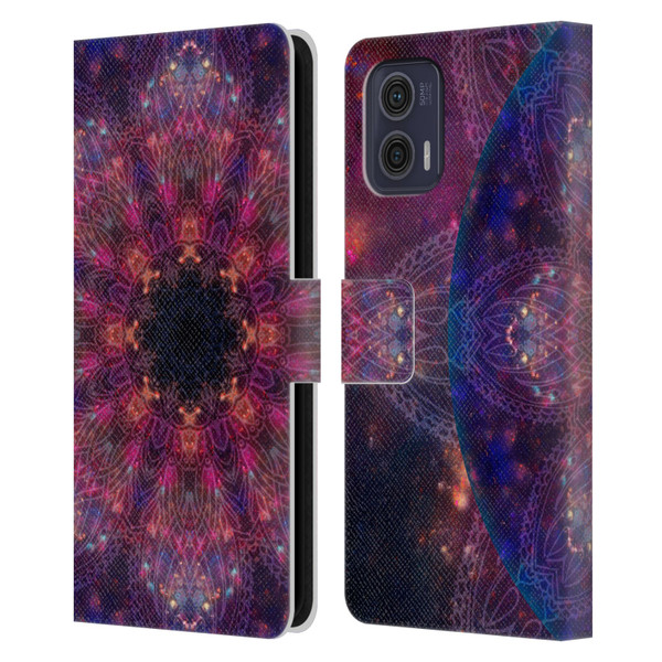 Aimee Stewart Mandala Galactic 2 Leather Book Wallet Case Cover For Motorola Moto G73 5G