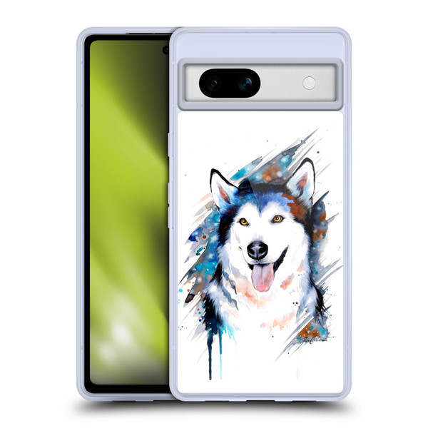 Pixie Cold Animals Husky Soft Gel Case for Google Pixel 7a