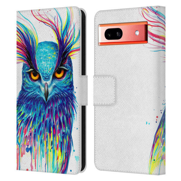 Pixie Cold Animals Into The Blue Leather Book Wallet Case Cover For Google Pixel 7a