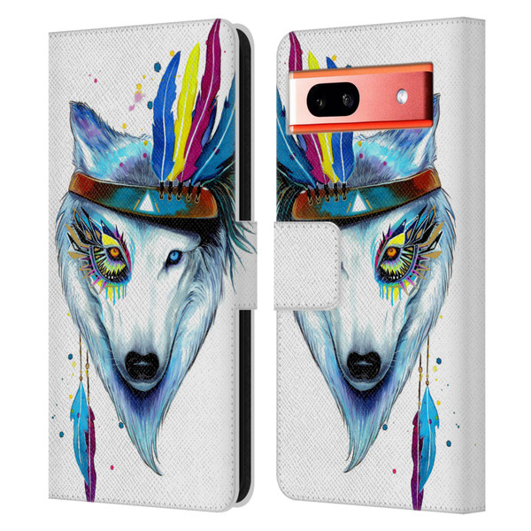 Pixie Cold Animals Warrior Leather Book Wallet Case Cover For Google Pixel 7a