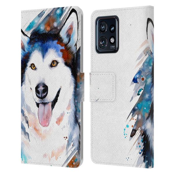Pixie Cold Animals Husky Leather Book Wallet Case Cover For Motorola Moto Edge 40 Pro