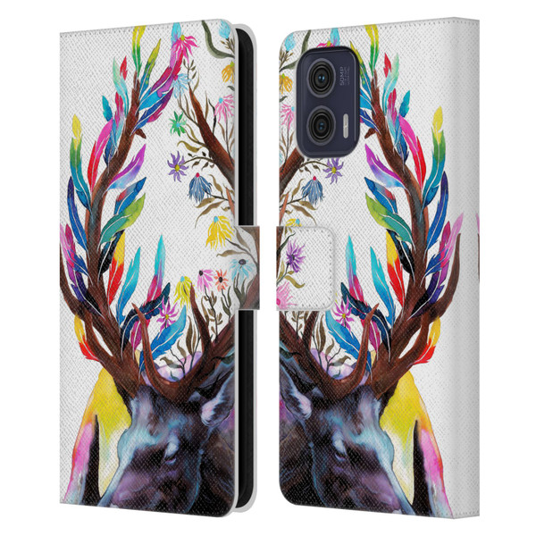 Pixie Cold Animals Memories Leather Book Wallet Case Cover For Motorola Moto G73 5G