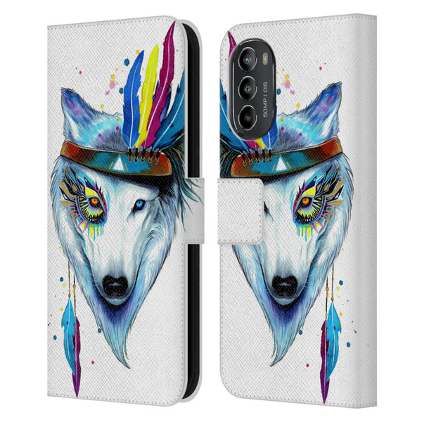 Pixie Cold Animals Warrior Leather Book Wallet Case Cover For Motorola Moto G82 5G