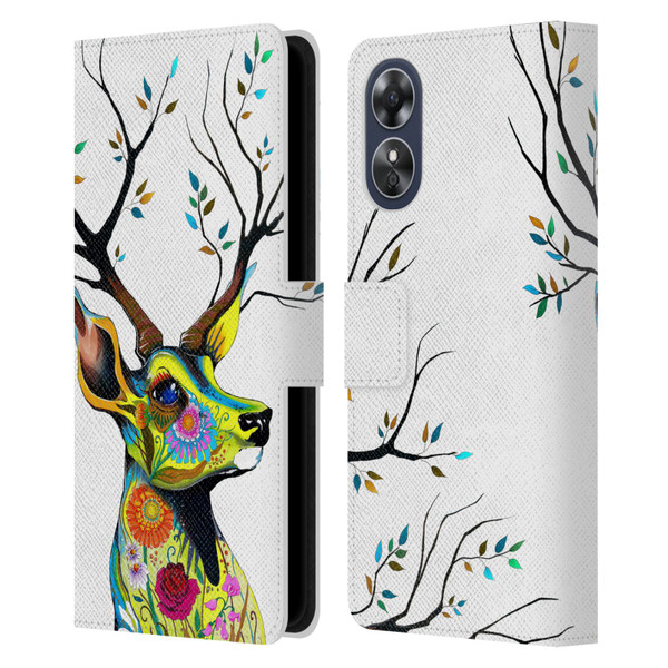 Pixie Cold Animals King Of The Forest Leather Book Wallet Case Cover For OPPO A17