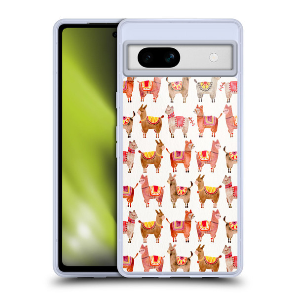 Cat Coquillette Animals Alpacas Soft Gel Case for Google Pixel 7a