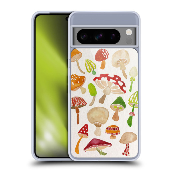 Cat Coquillette Nature Mushrooms Soft Gel Case for Google Pixel 8 Pro