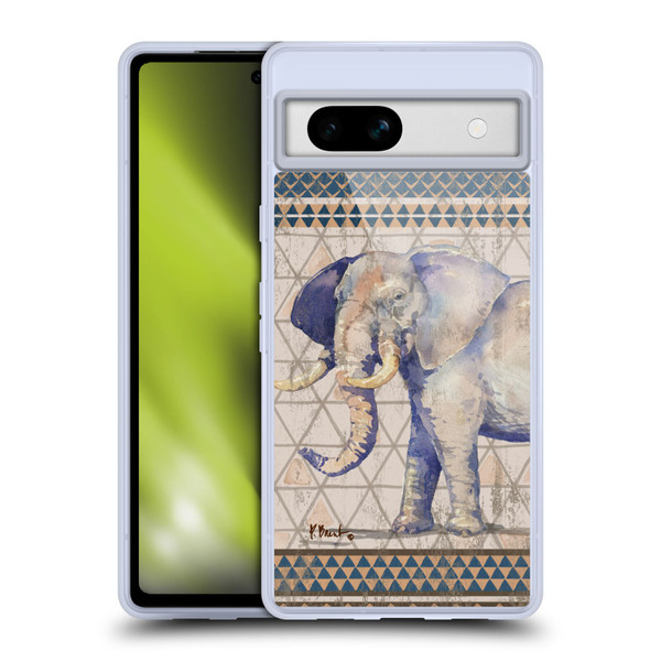 Paul Brent Animals Tribal Elephant Soft Gel Case for Google Pixel 7a