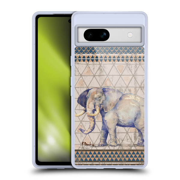 Paul Brent Animals Tribal Elephant Soft Gel Case for Google Pixel 7a