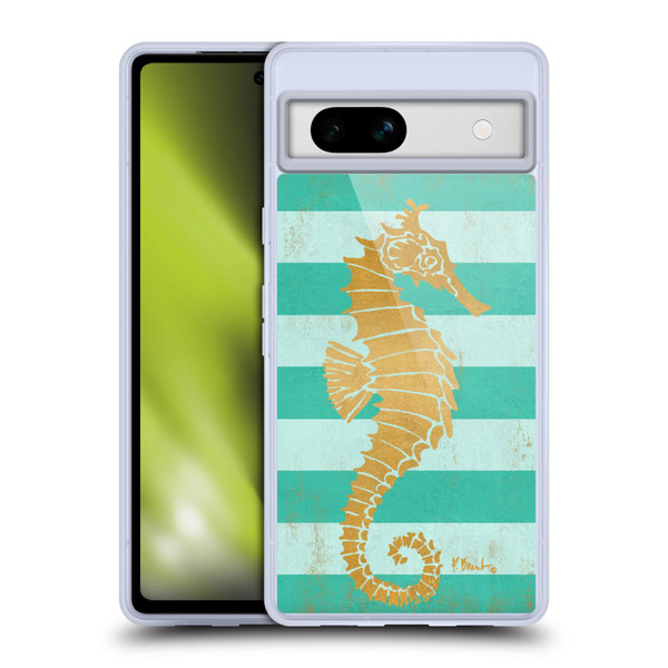Paul Brent Coastal Gold Seahorse Soft Gel Case for Google Pixel 7a