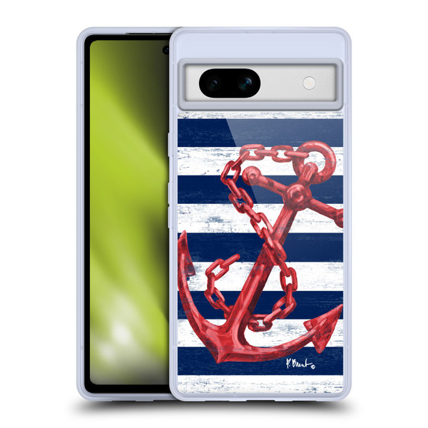 Paul Brent Nautical Westerly Anchor Red Soft Gel Case for Google Pixel 7a
