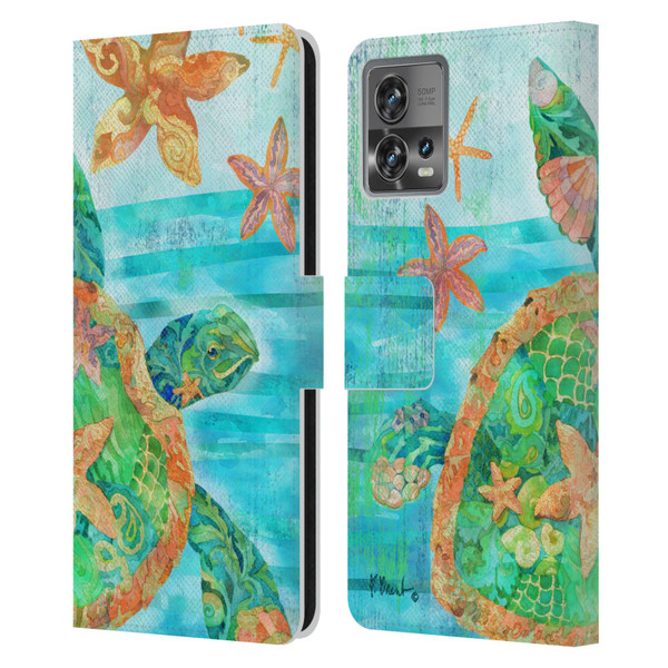 Paul Brent Coastal Nassau Turtle Leather Book Wallet Case Cover For Motorola Moto Edge 30 Fusion