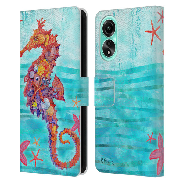 Paul Brent Coastal Seahorse Leather Book Wallet Case Cover For OPPO A78 4G