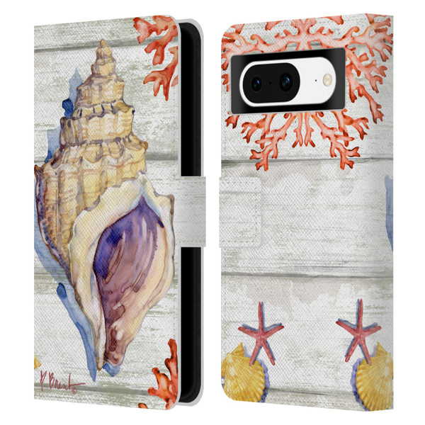 Paul Brent Ocean Bahia Shells Leather Book Wallet Case Cover For Google Pixel 8