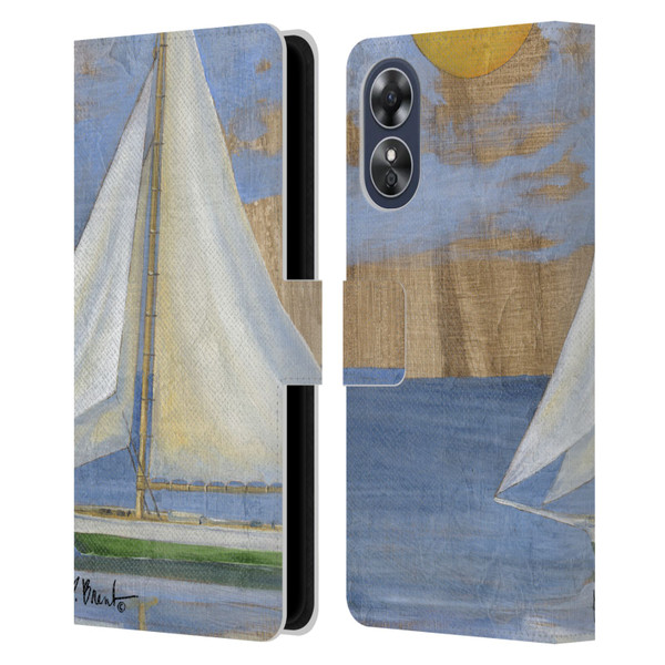 Paul Brent Ocean Serene Sailboat Leather Book Wallet Case Cover For OPPO A17