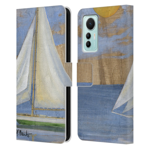 Paul Brent Ocean Serene Sailboat Leather Book Wallet Case Cover For Xiaomi 12 Lite