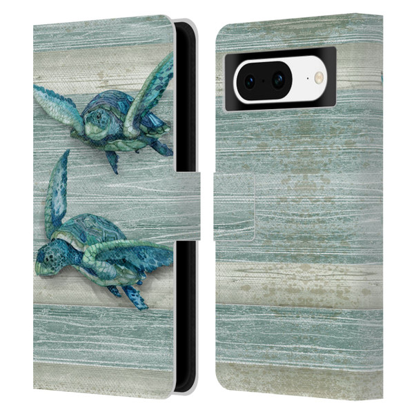 Paul Brent Sea Creatures Turtle Leather Book Wallet Case Cover For Google Pixel 8