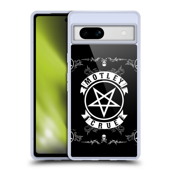 Motley Crue Logos Pentagram And Skull Soft Gel Case for Google Pixel 7a