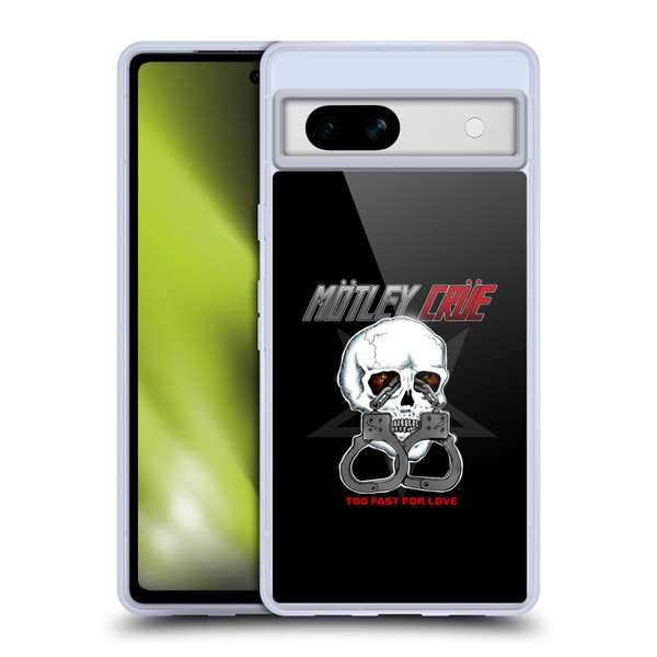 Motley Crue Logos Too Fast For Love Skull Soft Gel Case for Google Pixel 7a
