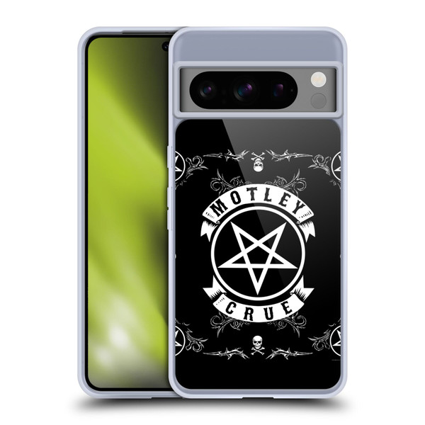 Motley Crue Logos Pentagram And Skull Soft Gel Case for Google Pixel 8 Pro