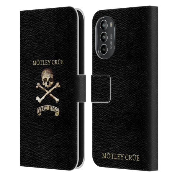 Motley Crue Logos The End Leather Book Wallet Case Cover For Motorola Moto G82 5G
