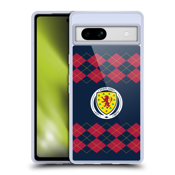 Scotland National Football Team Logo 2 Argyle Soft Gel Case for Google Pixel 7a
