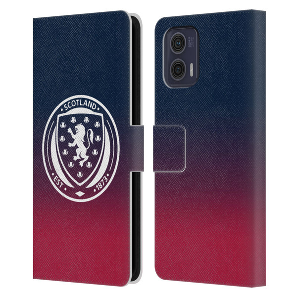 Scotland National Football Team Logo 2 Gradient Leather Book Wallet Case Cover For Motorola Moto G73 5G