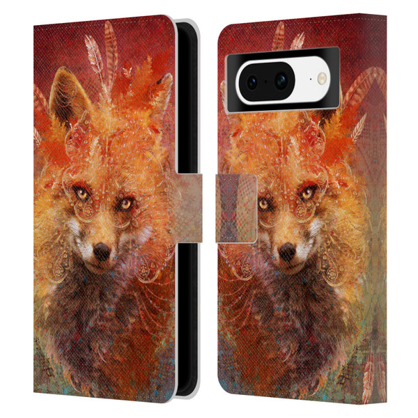 Jena DellaGrottaglia Animals Fox Leather Book Wallet Case Cover For Google Pixel 8