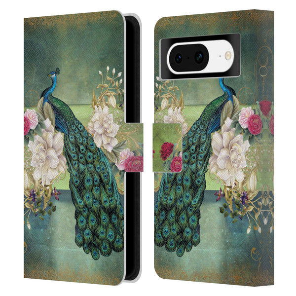 Jena DellaGrottaglia Animals Peacock Leather Book Wallet Case Cover For Google Pixel 8