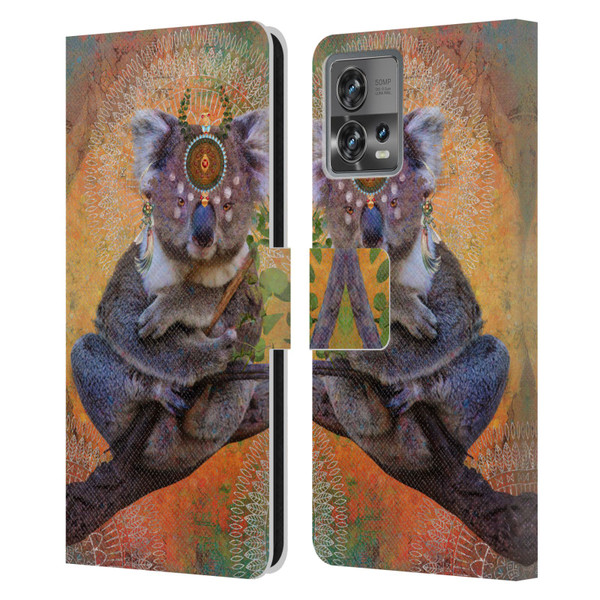 Jena DellaGrottaglia Animals Koala Leather Book Wallet Case Cover For Motorola Moto Edge 30 Fusion