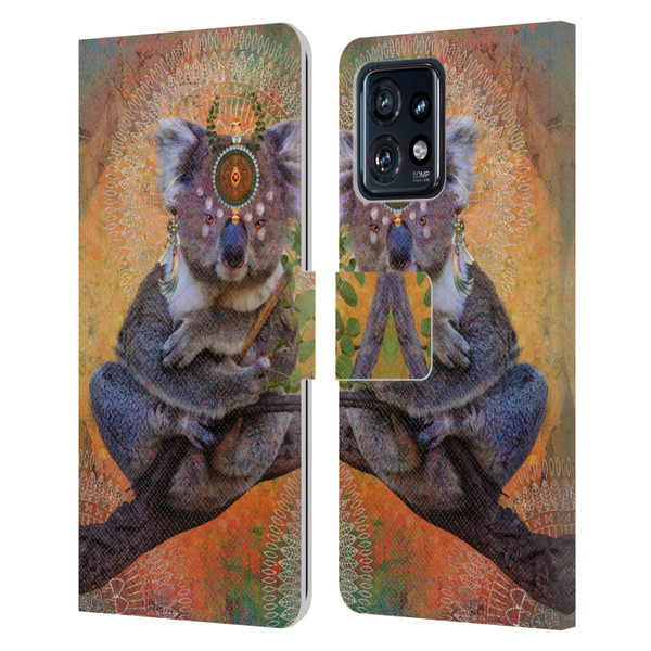 Jena DellaGrottaglia Animals Koala Leather Book Wallet Case Cover For Motorola Moto Edge 40 Pro