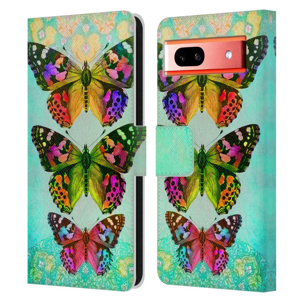 Jena DellaGrottaglia Insects Butterflies 2 Leather Book Wallet Case Cover For Google Pixel 7a