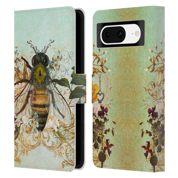 Jena DellaGrottaglia Insects Bee Garden Leather Book Wallet Case Cover For Google Pixel 8