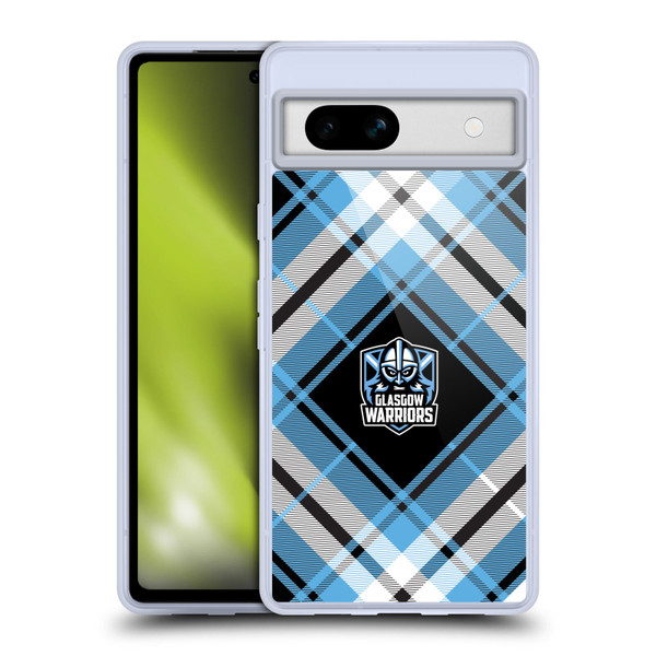 Glasgow Warriors Logo 2 Diagonal Tartan Soft Gel Case for Google Pixel 7a