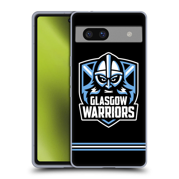 Glasgow Warriors Logo Stripes Black Soft Gel Case for Google Pixel 7a