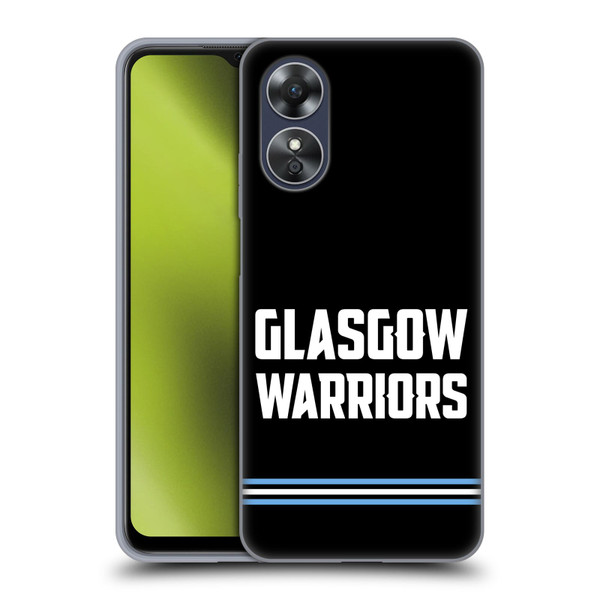 Glasgow Warriors Logo Text Type Black Soft Gel Case for OPPO A17